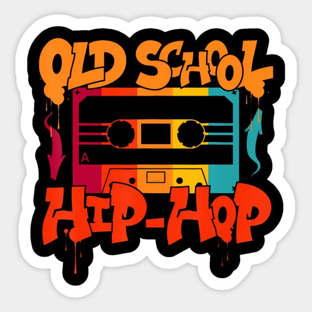 Retro Old School Hip Hop 80s 90s Graffiti Cassette Sticker by deptrai0023